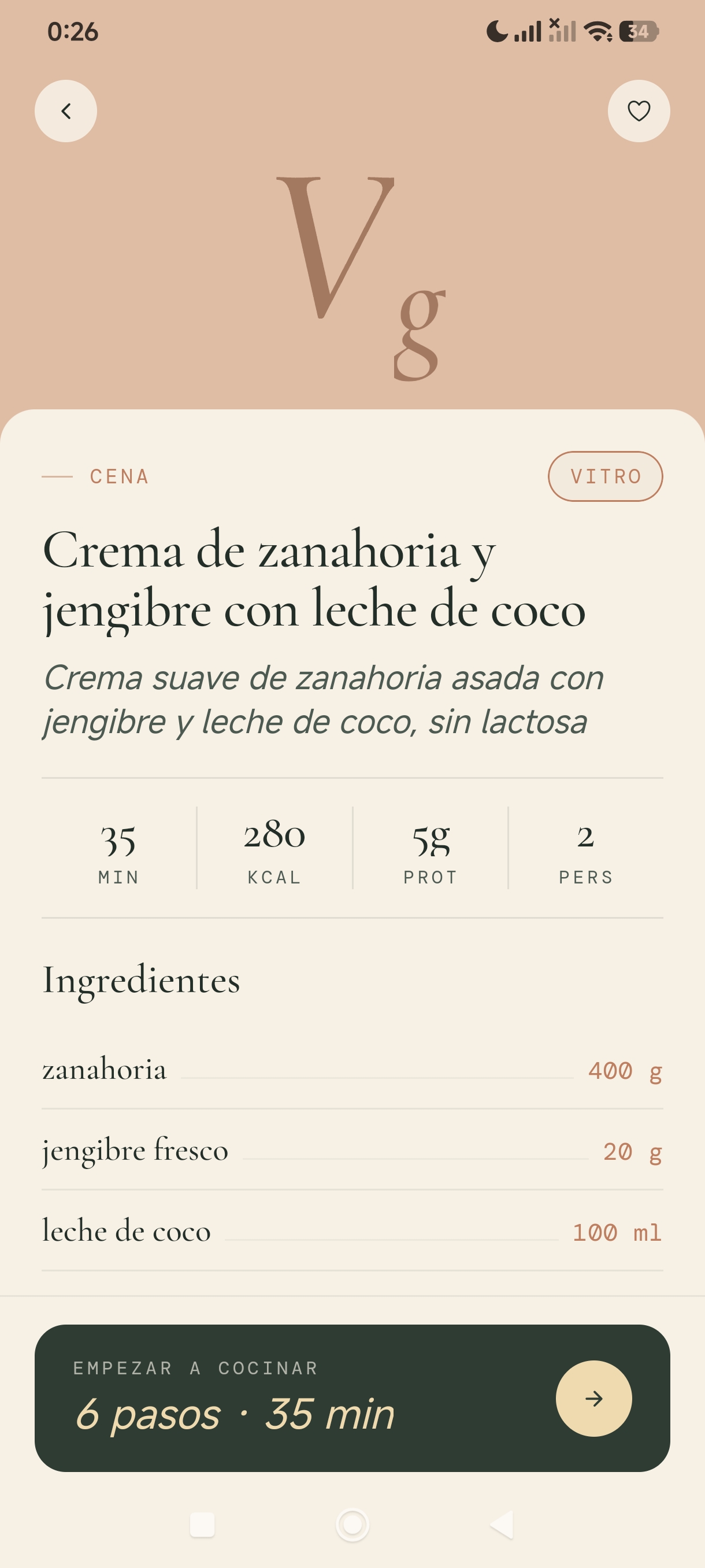 Receta paso a paso en Coquu
